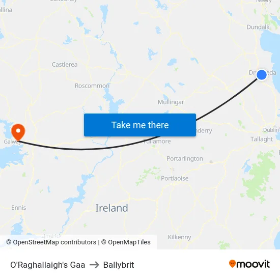 O'Raghallaigh's Gaa to Ballybrit map