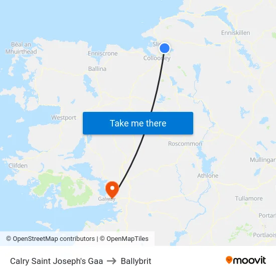 Calry Saint Joseph's Gaa to Ballybrit map