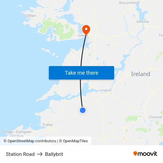 Station Road to Ballybrit map