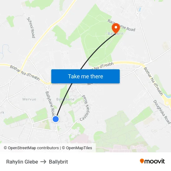 Rahylin Glebe to Ballybrit map