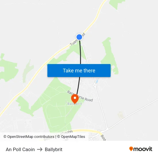 An Poll Caoin to Ballybrit map