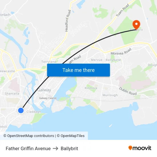 Father Griffin Avenue to Ballybrit map