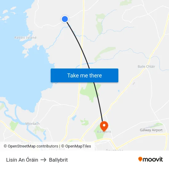 Lisín An Óráin to Ballybrit map