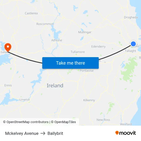 Mckelvey Avenue to Ballybrit map