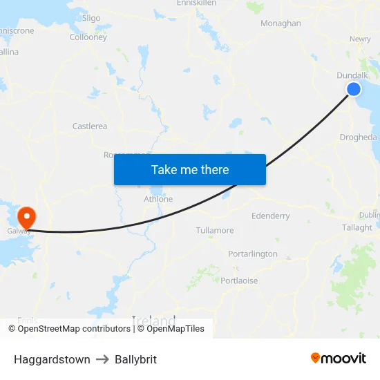 Haggardstown to Ballybrit map