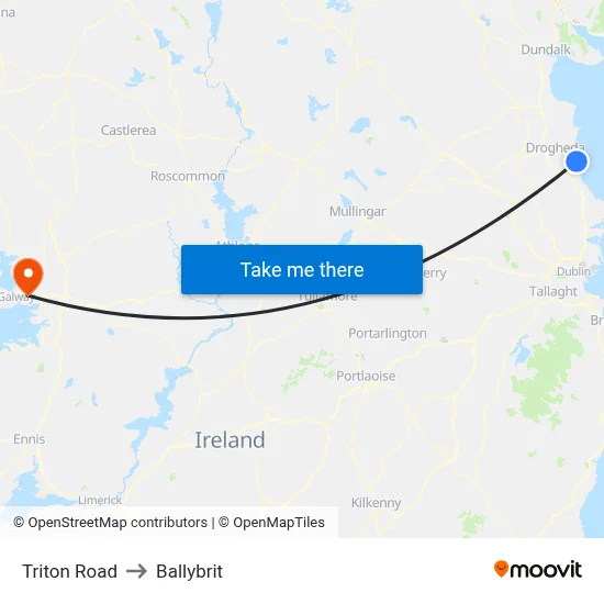 Triton Road to Ballybrit map