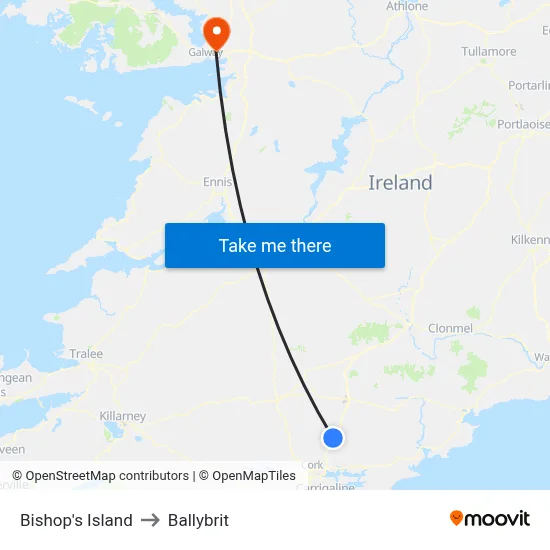 Bishop's Island to Ballybrit map