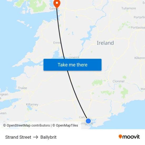 Strand Street to Ballybrit map