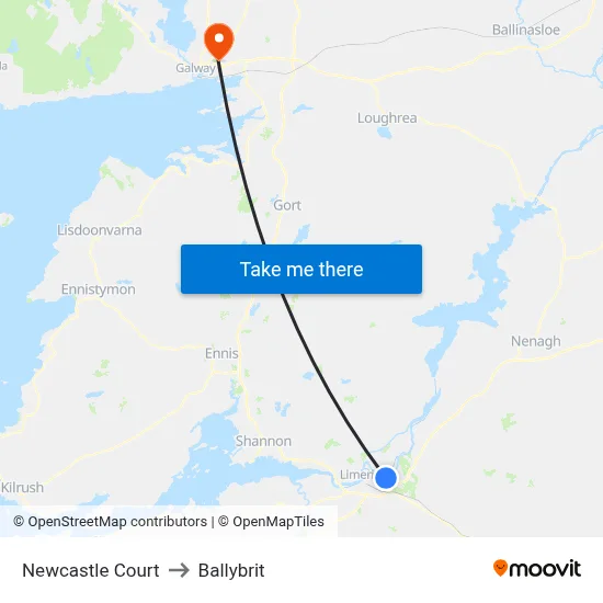 Newcastle Court to Ballybrit map