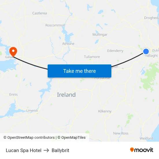 Lucan Spa Hotel to Ballybrit map