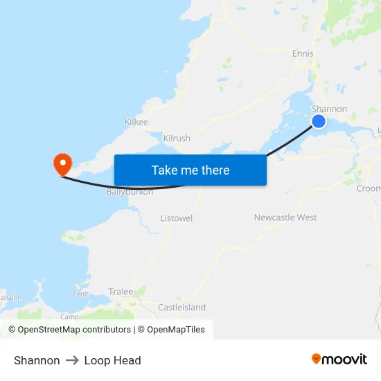 Shannon to Loop Head map
