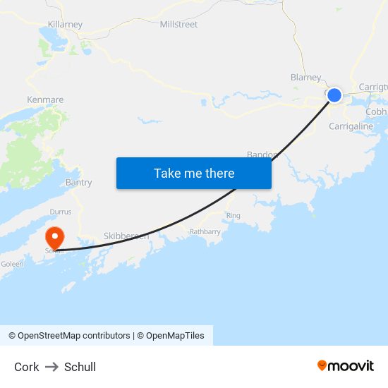 Cork to Schull map