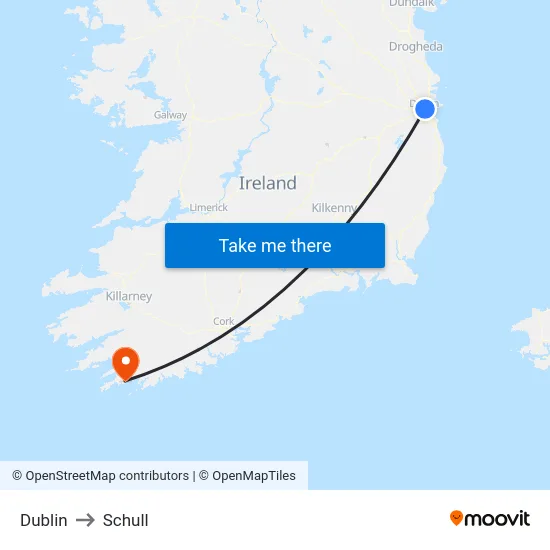 Dublin to Schull map