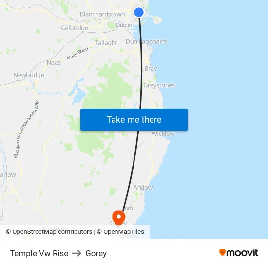 Temple Vw Rise to Gorey map
