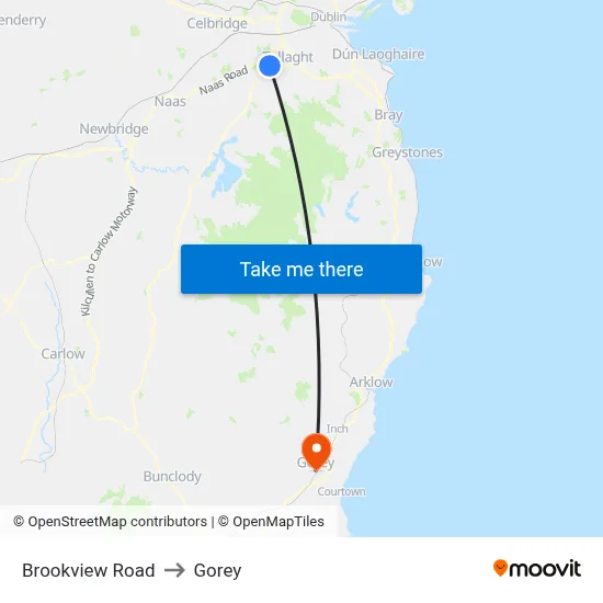 Brookview Road to Gorey map