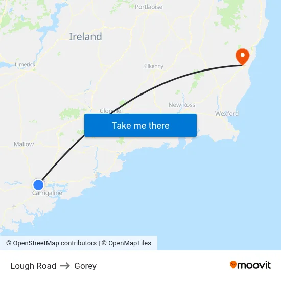 Lough Road to Gorey map