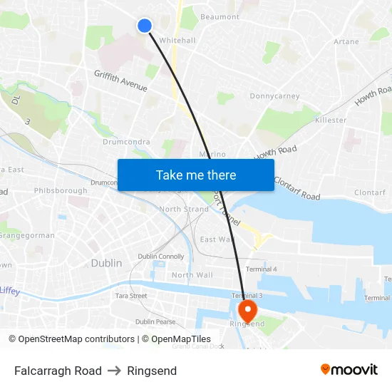 Falcarragh Road to Ringsend map