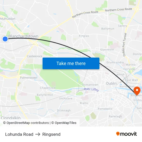Lohunda Road to Ringsend map