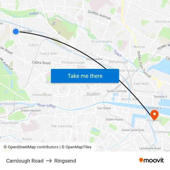 Carnlough Road to Ringsend map