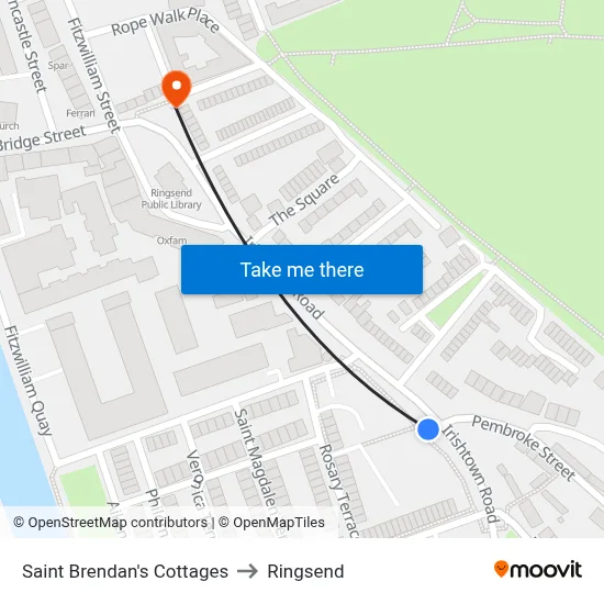 Saint Brendan's Cottages to Ringsend map