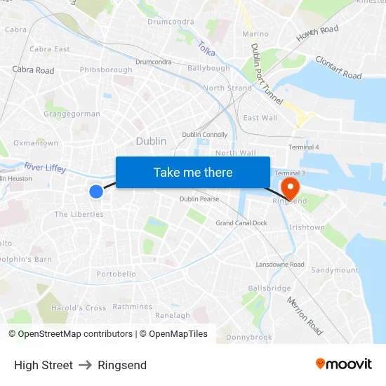 High Street to Ringsend map