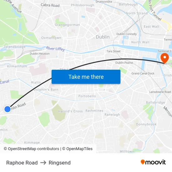 Raphoe Road to Ringsend map