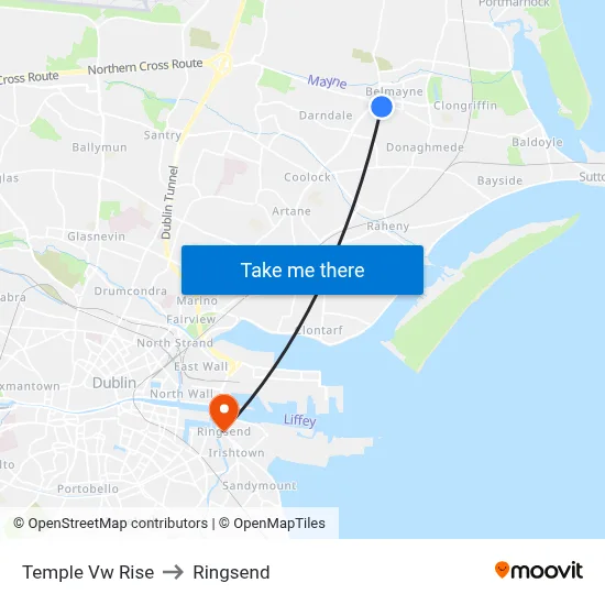 Temple Vw Rise to Ringsend map