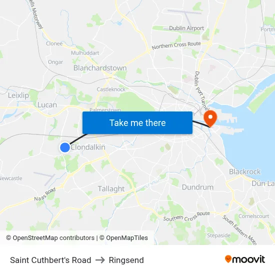 Saint Cuthbert's Road to Ringsend map