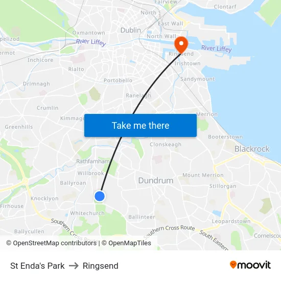 St Enda's Park to Ringsend map