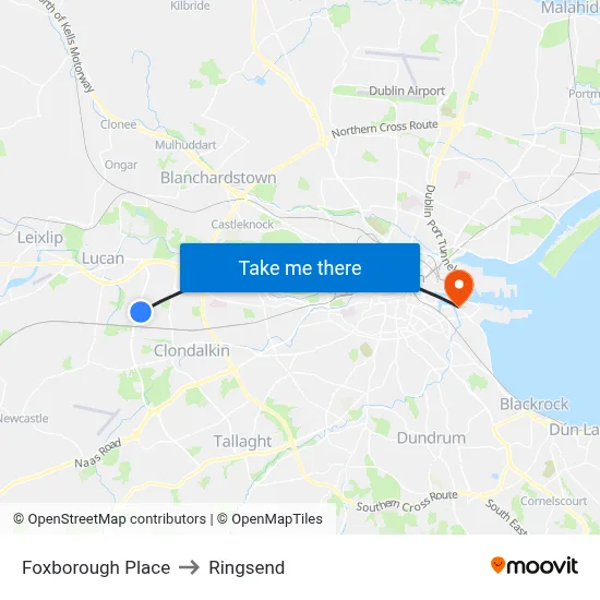 Foxborough Place to Ringsend map