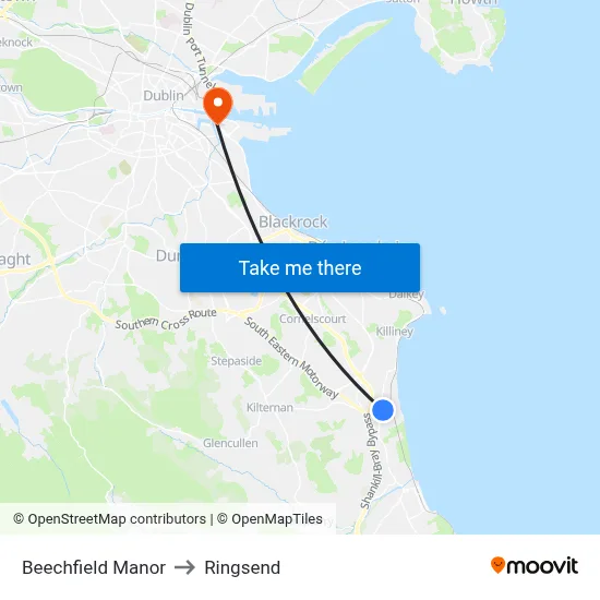 Beechfield Manor to Ringsend map