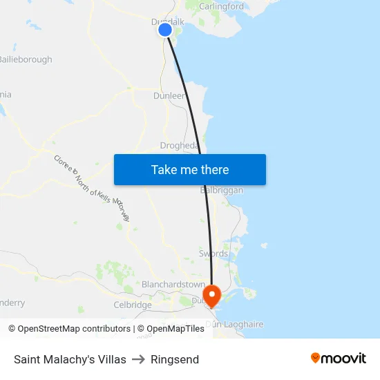 Saint Malachy's Villas to Ringsend map