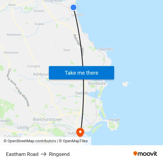 Eastham Road to Ringsend map