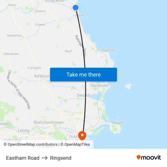 Eastham Road to Ringsend map