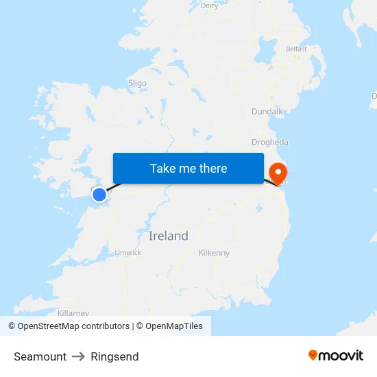 Seamount to Ringsend map