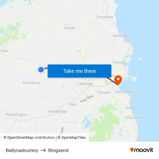 Ballynadrumny to Ringsend map