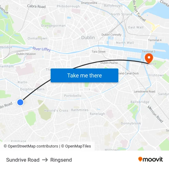 Sundrive Road to Ringsend map