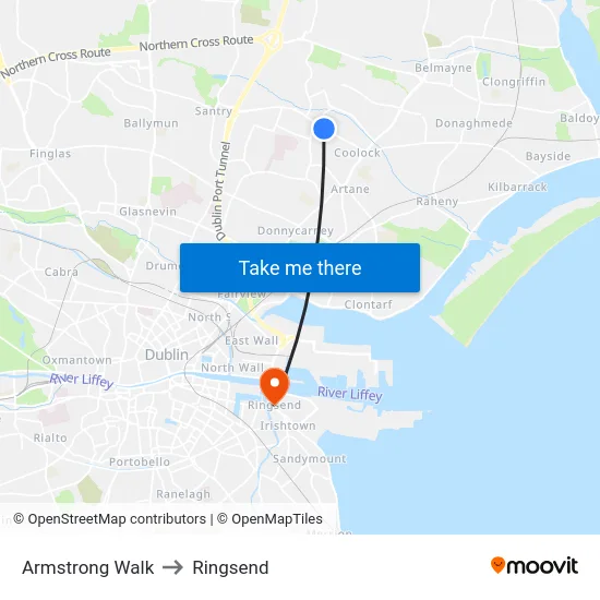 Armstrong Walk to Ringsend map