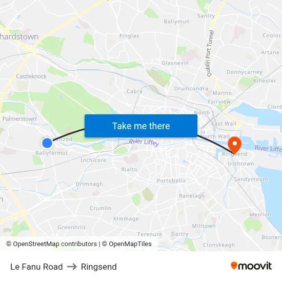 Le Fanu Road to Ringsend map