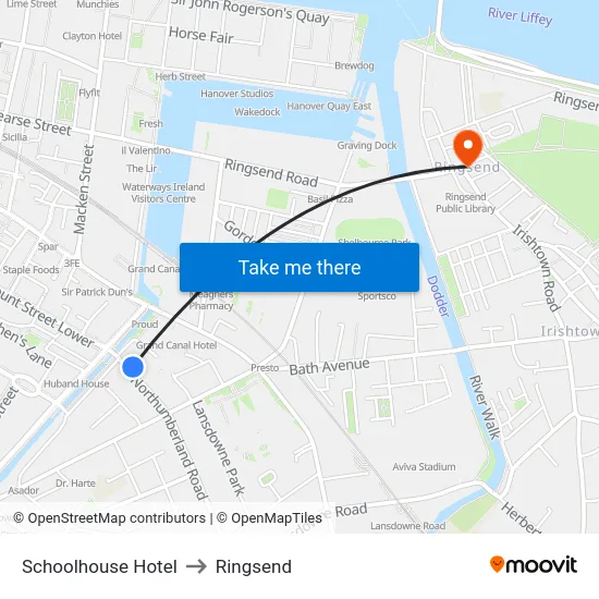 Schoolhouse Hotel to Ringsend map