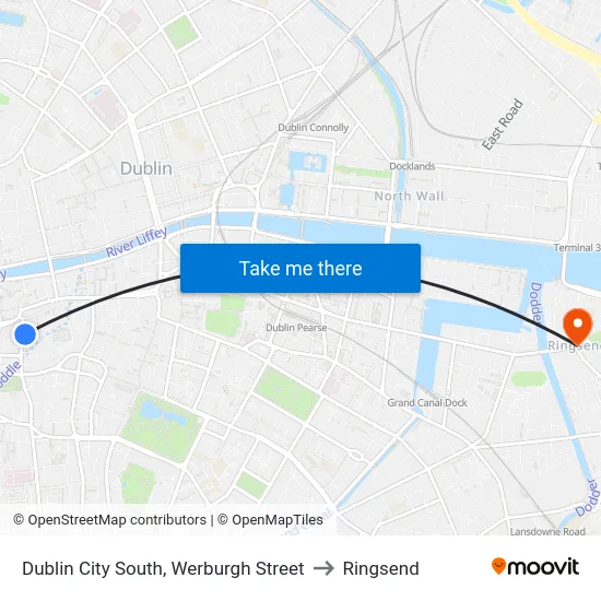 Dublin City South, Werburgh Street to Ringsend map