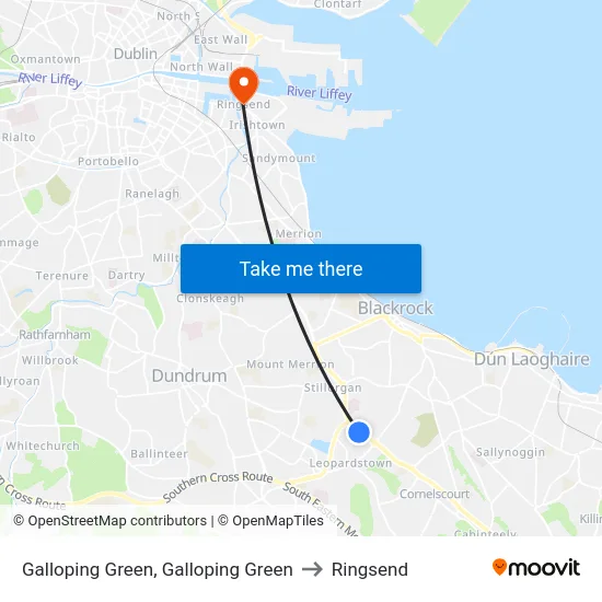 Galloping Green, Galloping Green to Ringsend map