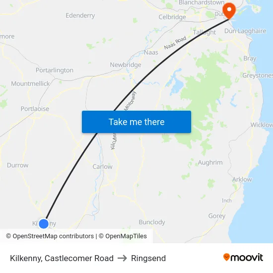 Kilkenny, Castlecomer Road to Ringsend map