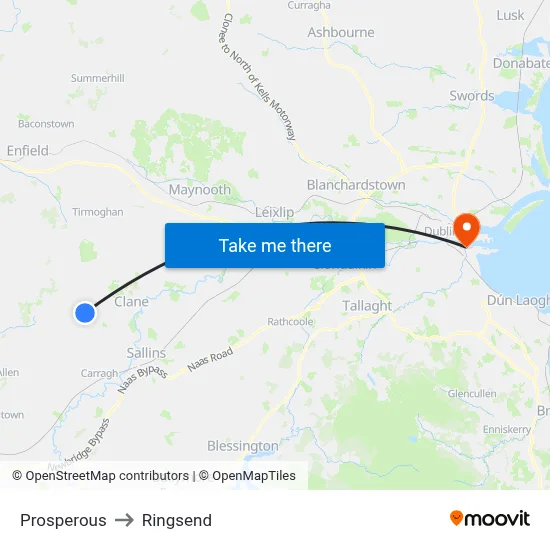 Prosperous to Ringsend map