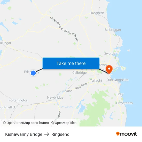 Kishawanny Bridge to Ringsend map