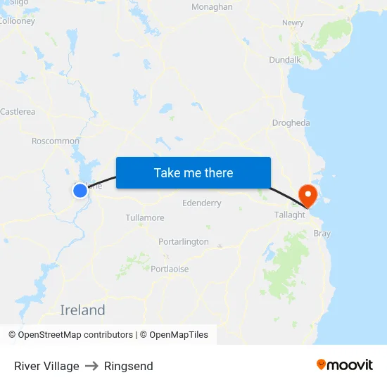 River Village to Ringsend map