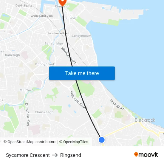 Sycamore Crescent to Ringsend map