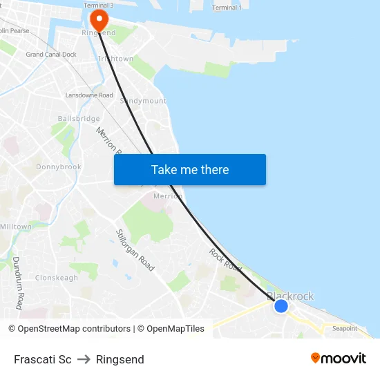 Frascati Sc to Ringsend map