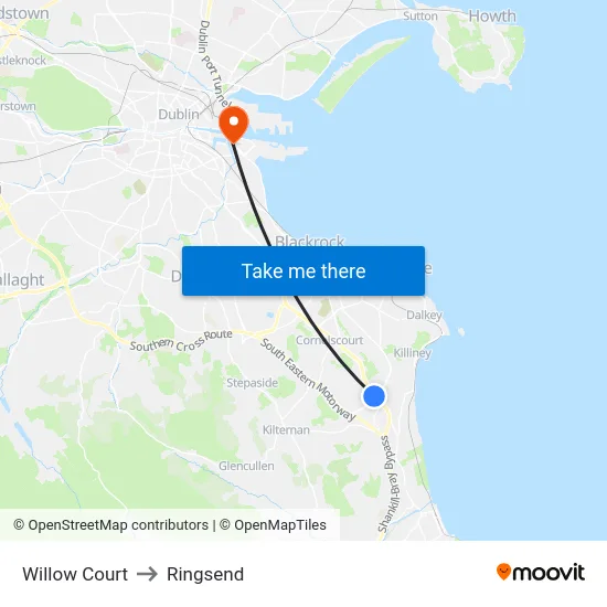 Willow Court to Ringsend map