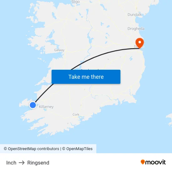 Inch to Ringsend map